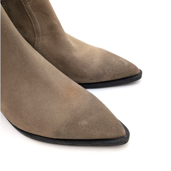 BP. Surina Western Pointed Toe Ankle Boots Side Zip Women's Tan Smoke Size 11M - Picture 7 of 10